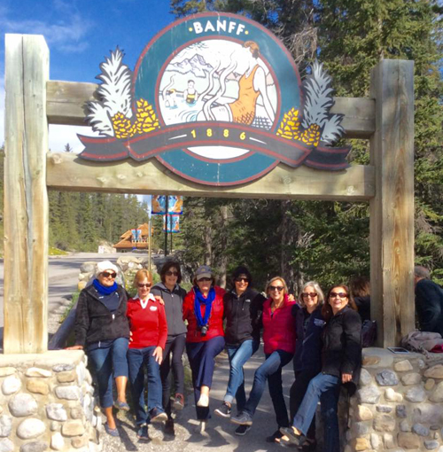 Group photo in Banff, Alberta