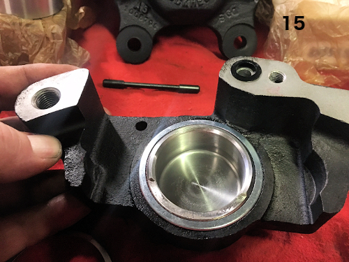The caliper assembled half with fluid seal installed