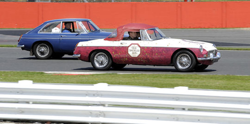 The Old Speckled Hen MGB at Silverstone for the 50th Anniversary of the MG Marque in 1979