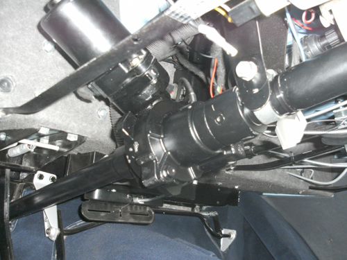 Column and motor installed in LHD MGA