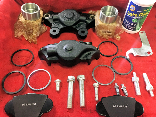 The refurbished parts ready for assembly