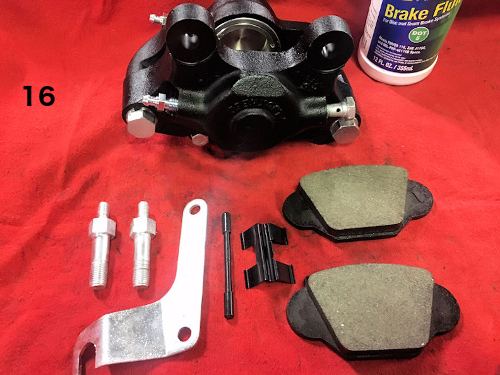 Reassembled caliper ready to fit to car