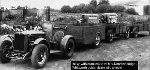 "Bitsy" with Homemade Trailers