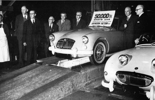 1959 saw the 50,000th sports car leaves the Abingdon Factory.