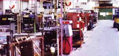 A desolate looking factory floor after production had finally halted