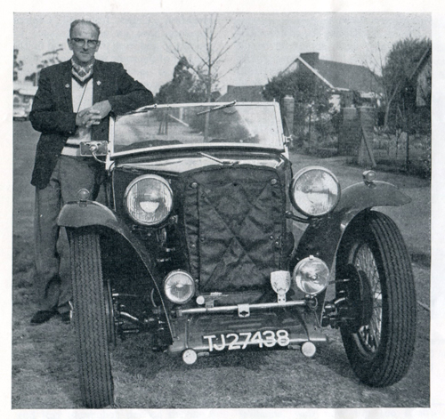 Roy Marsh with his TC in Johannesburg in 1963