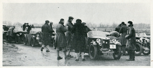 Start of the first Chiltern Trial, the Club's firt event February 1931