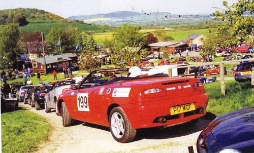 Abingdon Trophy cars line up at Prescott in 1998