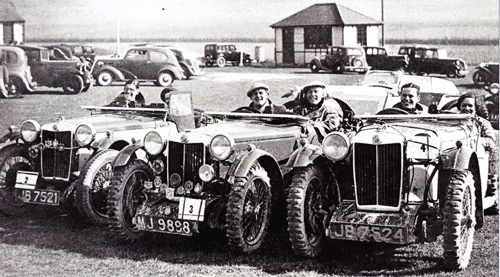 L to R Drivers Maurice Toulmin, Dickie Green and Ken Crawford part of the Cream Cracker Team 1935/36