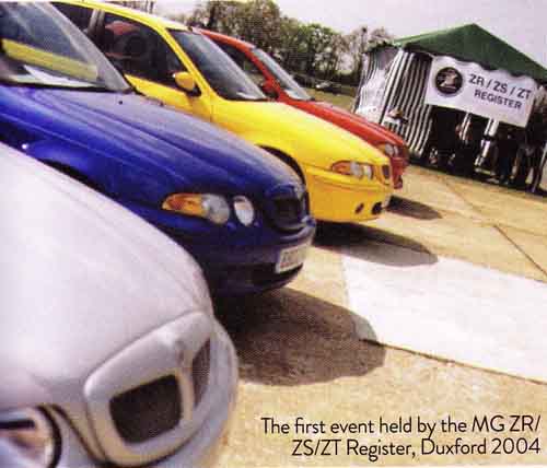 First event by the MG ZR/ZS/ZT Register, Duxford 2004 