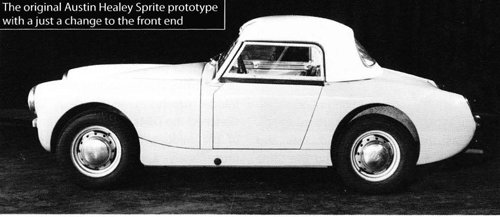 The original Austin Healty Sprite prototype with just a change to the front end