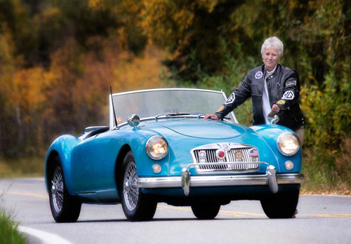 Debi pictured with her 1959 Roadster (photo by David Jensen Photography)