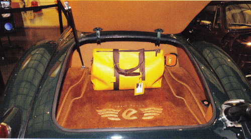 The luggage compartment matches the interior. Special bag is included in the price.