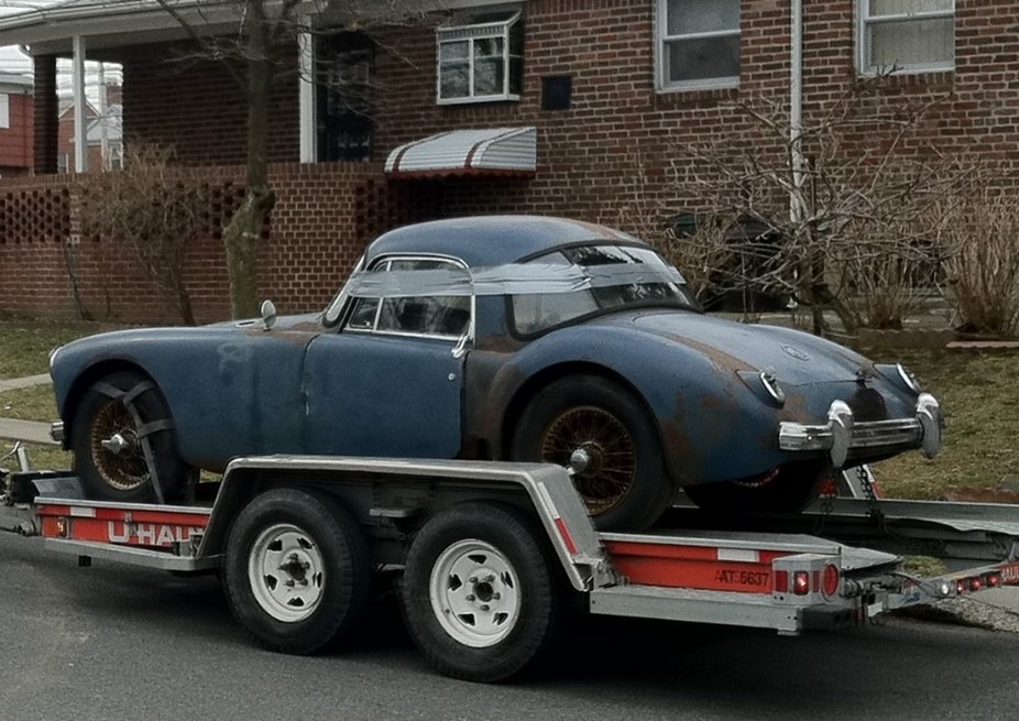 My 1957 Mineral Blue MGA Coupe