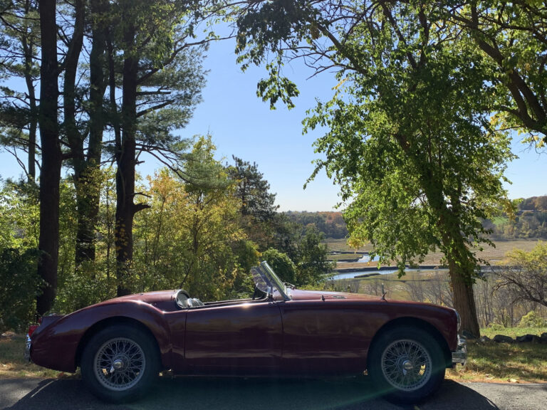 MG MGA 1600 Stoßdämpfer hinten links inkl. Arm und Platte - Black Forest  Oldtimers